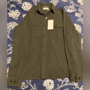 Men’s Jack & Jones green/grey twill shirt.